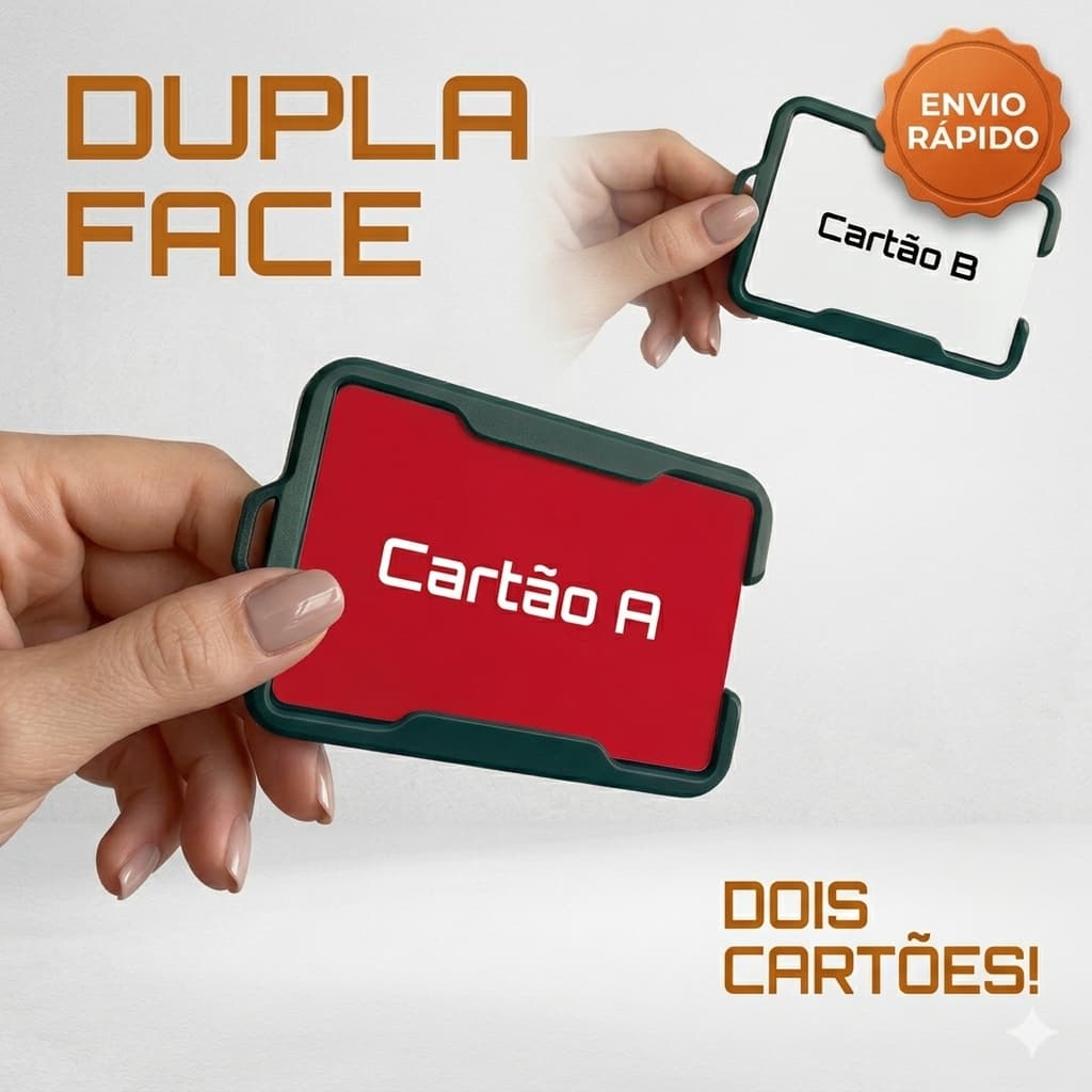 Porta Crachá Duplo Dupla-face Protetor De Crachá Rígido Reforçado