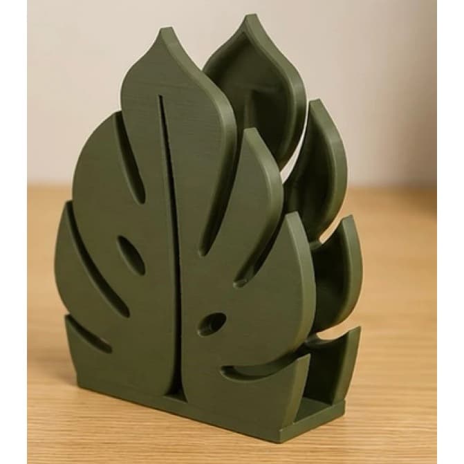 PORTA GUARDANAPO FOLHA 3D