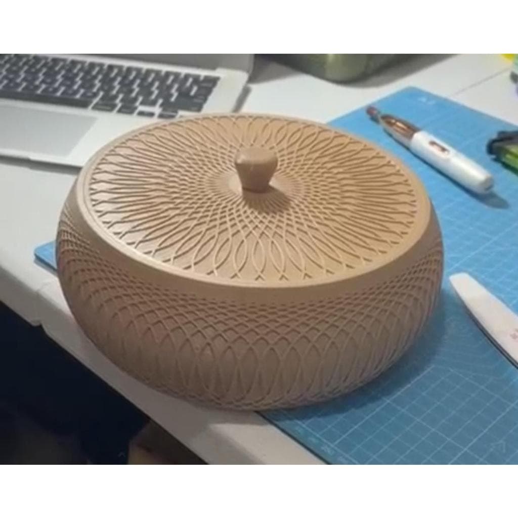 CESTA ORGANIZADORA COM TAMPA 3D ORGANIZADOR DE MESA COM TAMPA REDONDO