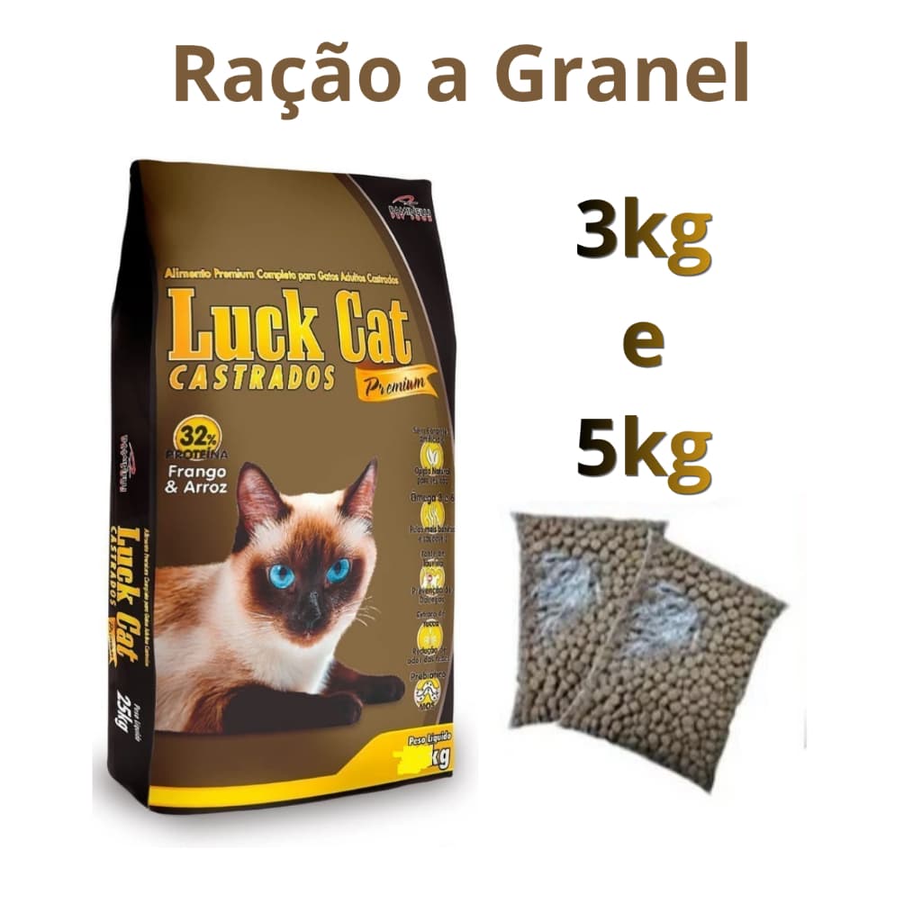 Ração para Gatos a Granel Luck Cat Gatos Castrados sabor Frango