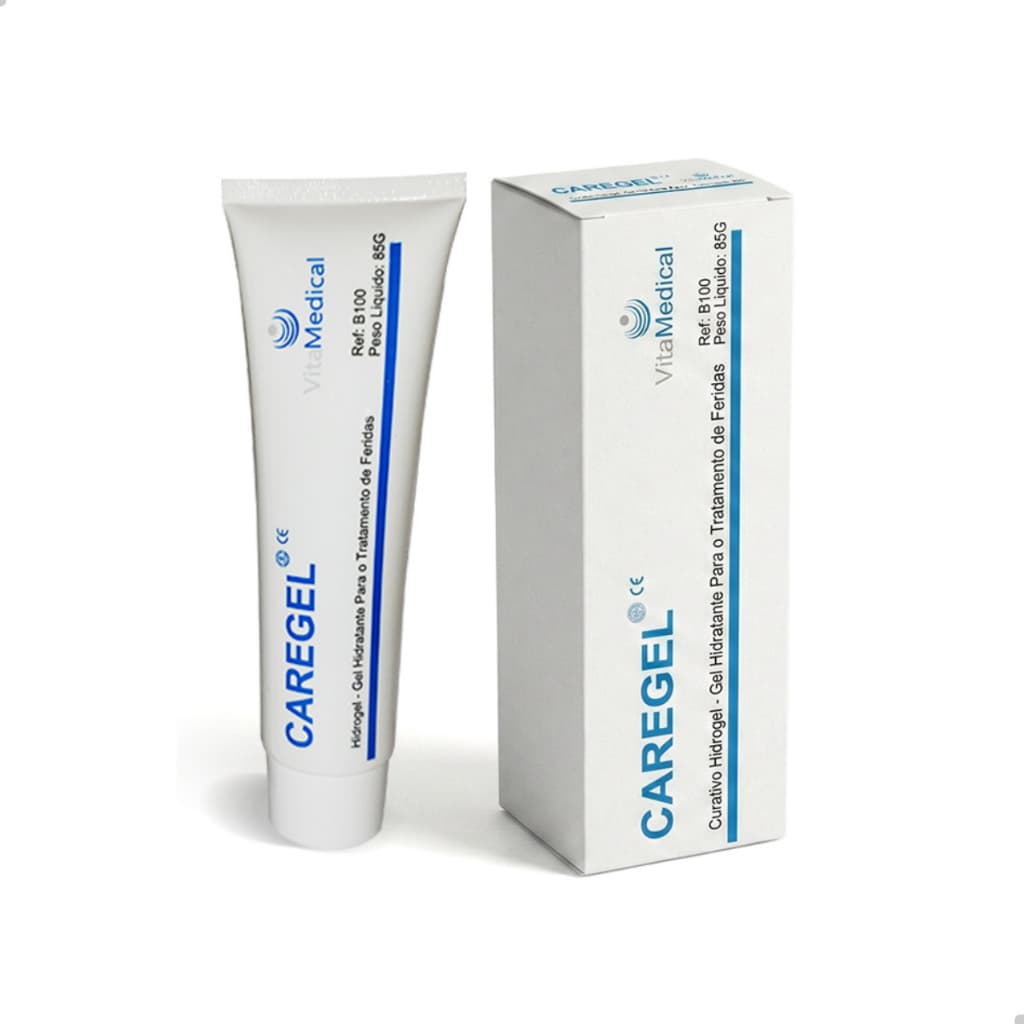 Curativo Hidrogel Caregel Hidrogel 85g Unidade Pomada Gel Hidratante Não Arde Vitamedical