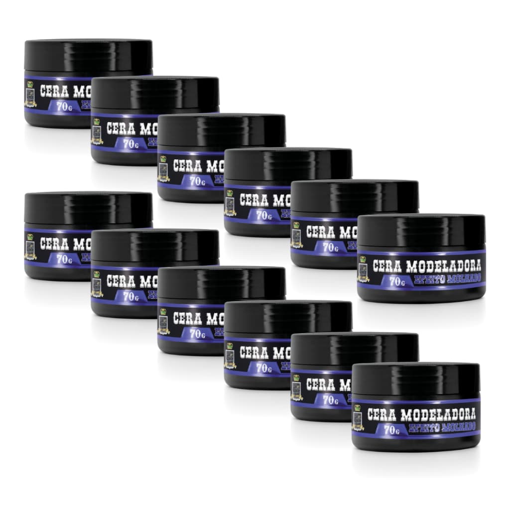 Kit Still Life Pomada Cera Modeladora Para Cabelo Efeito Molhado 70g  Fixação Extra Forte 12 Unidades