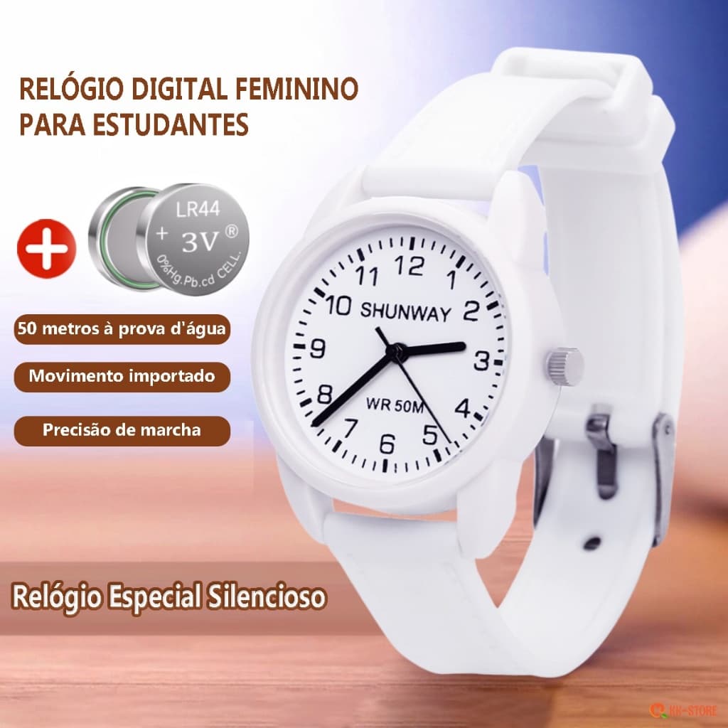 Relógio Esportivo Digital Feminino Resistente A Água Até 50 Metros Cronômetro S582