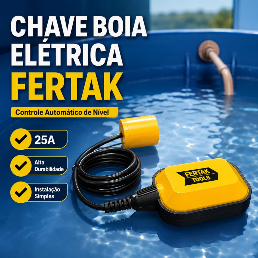 Boia Elétrica Automatica De Nível Caixa D'Água Poço 25A Bivolt