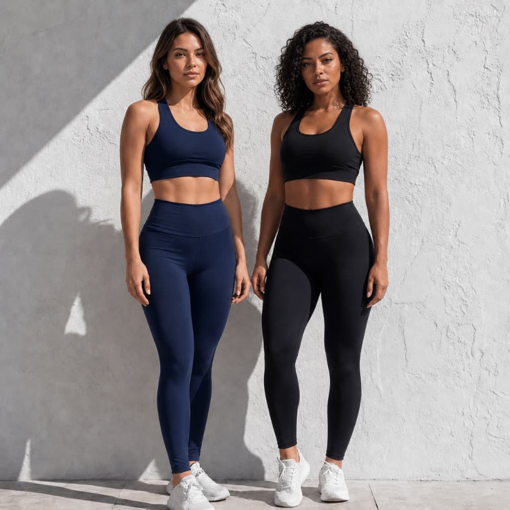 Conjunto Academia Legging Cintura Alta E Top Fitness Zero Transparência