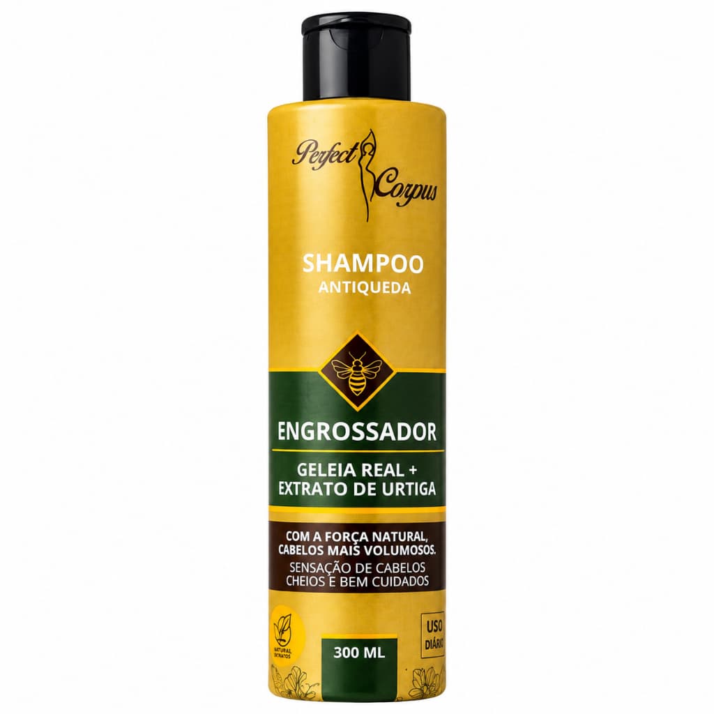 Shampoo Engrossador Antiqueda Perfect Corpus 300ml – Geleia Real + Extrato de Urtiga