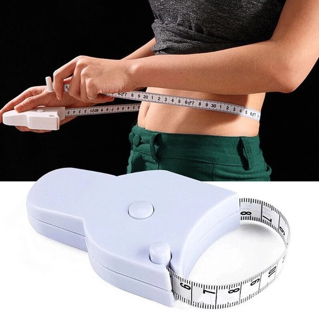 Fita Métrica De Medição Corporal 150cm Retrátil E Portátil Circulo Automática Para Academias Fitness Nutricionista