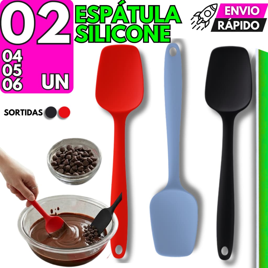 6/5/4/2 Espátula Reta De Silicone Colher Pão Duro Raspadora Para Bolo Confeitaria Resistente