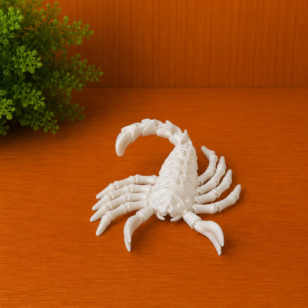 Escorpião Esquelético Articulado 3D | Miniatura Flexível