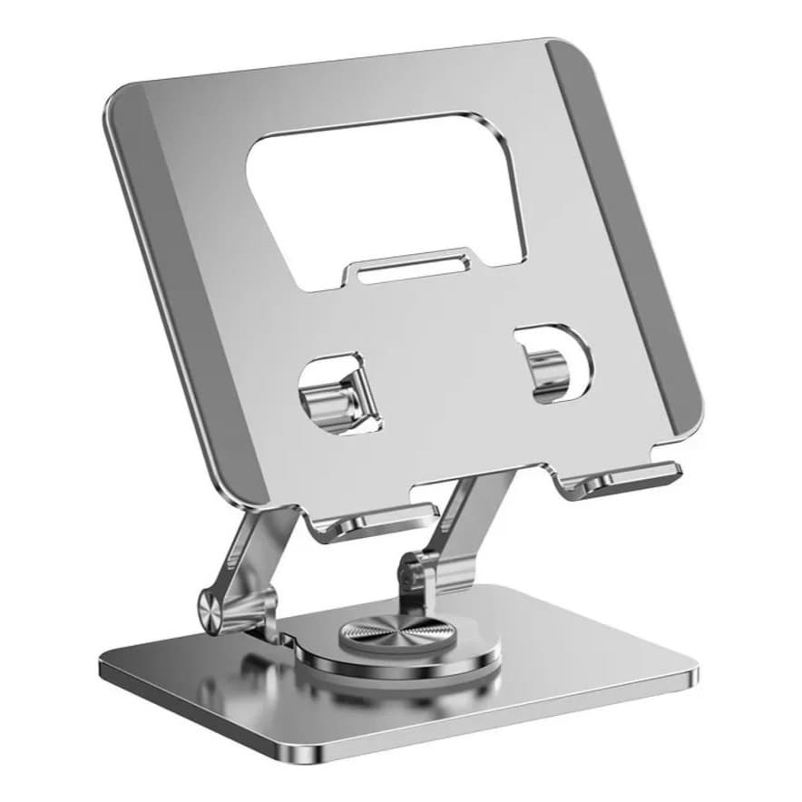 Suporte Para Tablet Universal de 4 a 16 Polegadas Rotação 360 e Inclinação Articulada Metal Dobrável