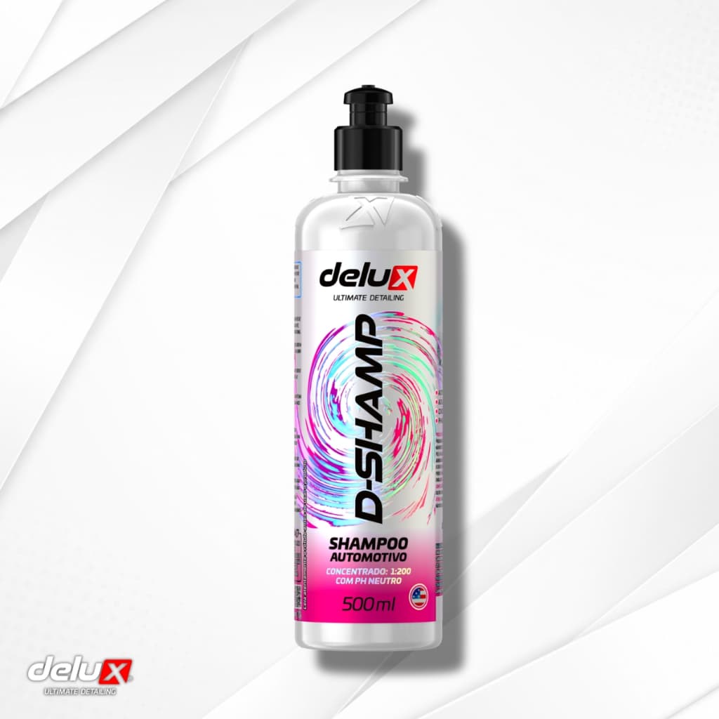 Shampoo Automotivo Concentrado Delux 500ml pH Neutro Alta Espuma Limpeza Segura