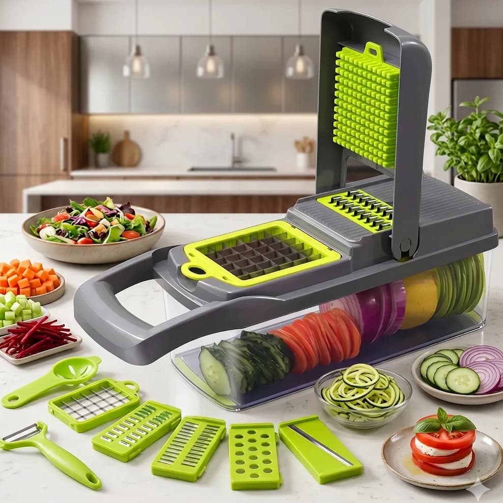 Cortador Multifuncional Fatiador de Legumes Frutas Vegetais