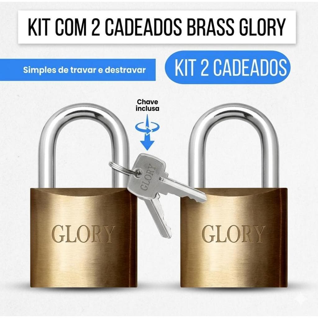 2 Un. Cadeado 25mm De Aço Maciço Reforçado Para Malas Mochilas Armários de Academia Janelas Bicicleta Portas c/ 2 Chaves
