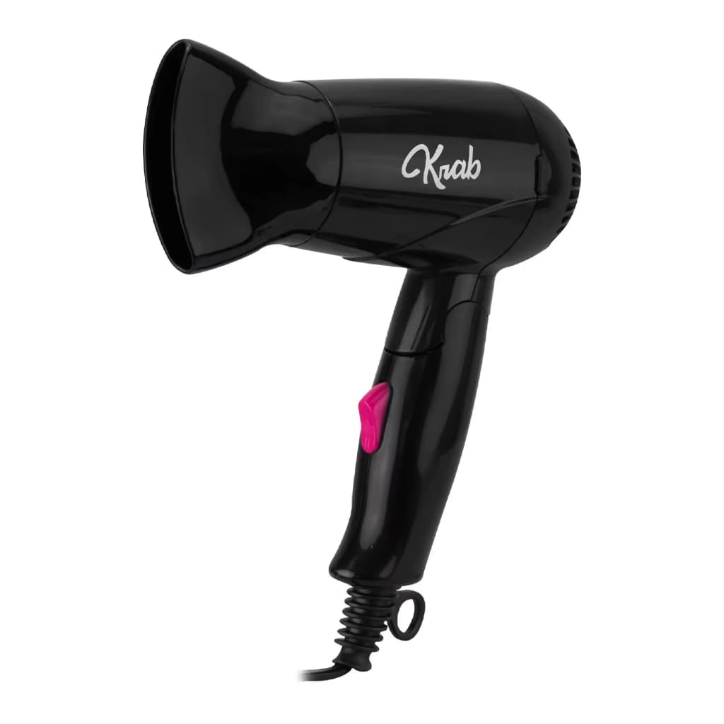 Secador de Cabelo Krab KBSC12 1200W Bivolt Preto Dobrável 2 Velocidades