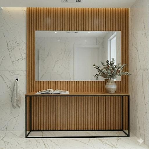 Espelho Retangular Sofisticado Decorativo Dupla Face Liso Para Sala Quarto Lavabo Banheiro