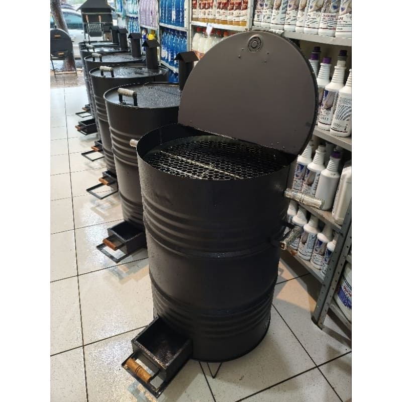 churrasqueira 200l completa - com grelha e espeto premium