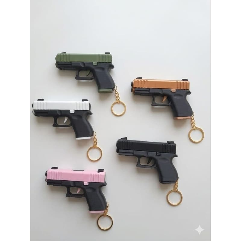Chaveiro Arma Pistola Glock Montável Decorativa