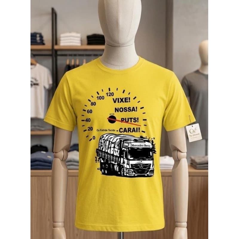 Camiseta caminhoneiro, Mercedes Benz,GBN galera q acelera máfia do horário