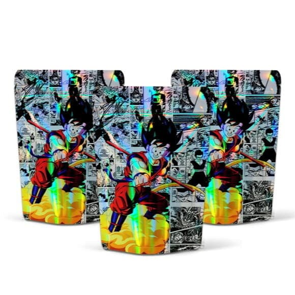Saquinho Metalizado Zip 10x15cm Lembrancinha Festa Infantil Zip Abre e Fecha Saquinho Vazio Dragon Ball