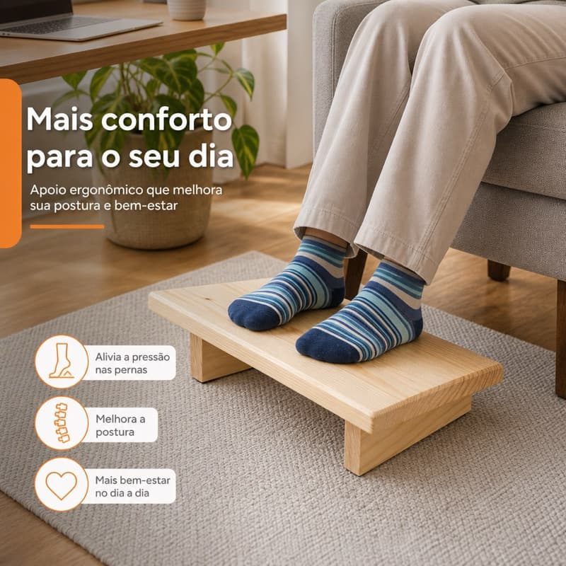 Suporte ergonômico para os pés tamanho M