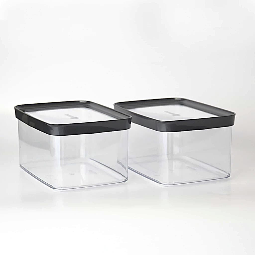 2 Potes Herméticos Para Mantimentos Helsim - 2500 ml