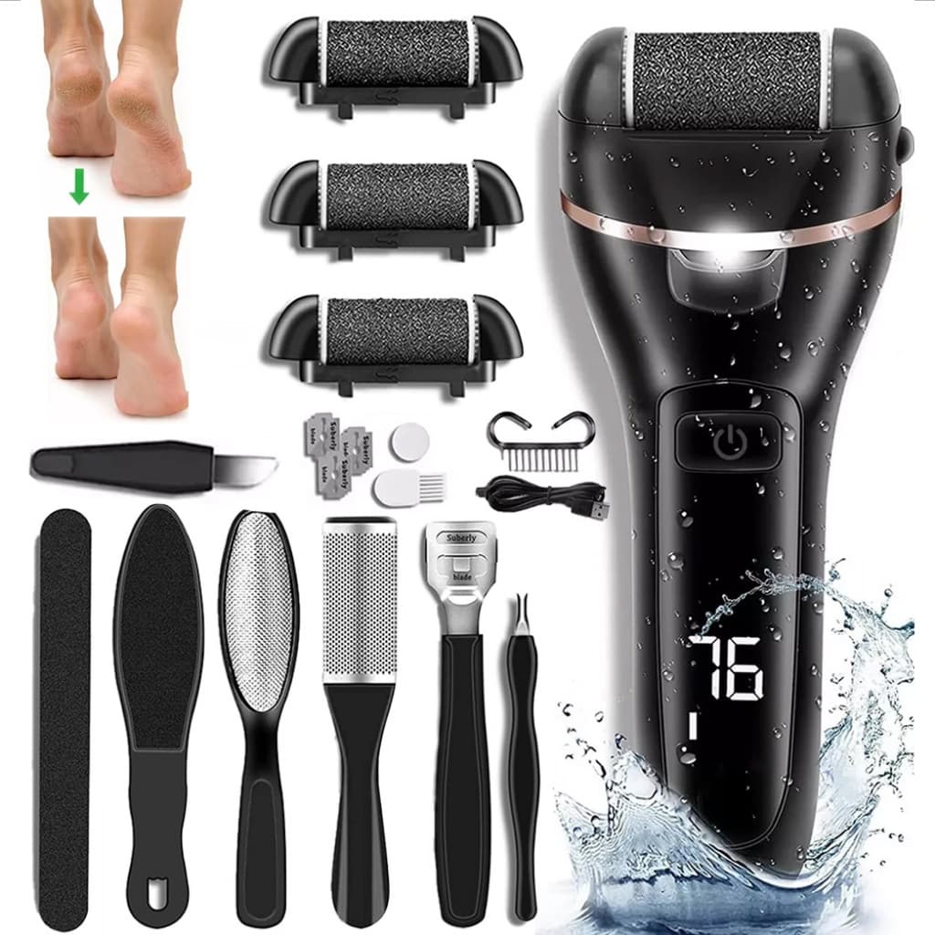 USB Cobrar kit Calos e Rachaduras Lixa de Pé Elétrica Profissional Premium Com Tela Digital