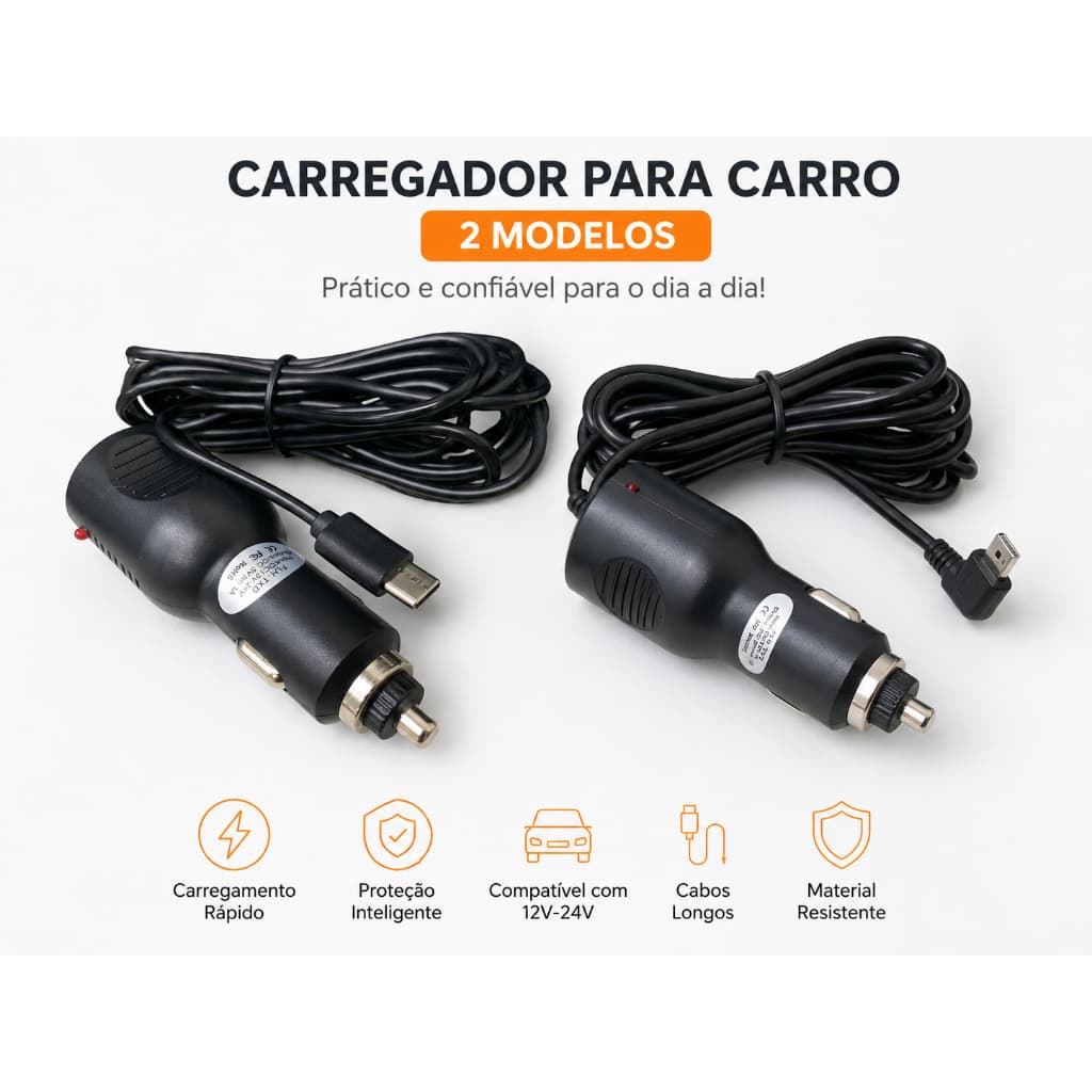 Carregador Veicular Para GPS 12V-24V