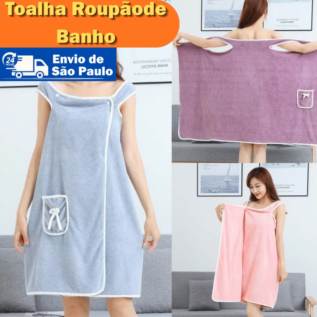 Toalhas de banho de secagem rápida para mulheres e meninas roupões de banho Beach Spa