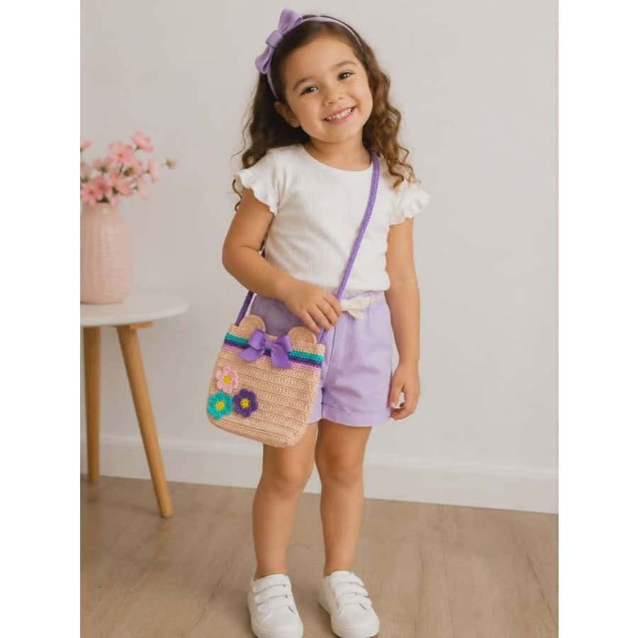 Bolsa Infantil em Crcchê Bolsinha Fundo do Mar