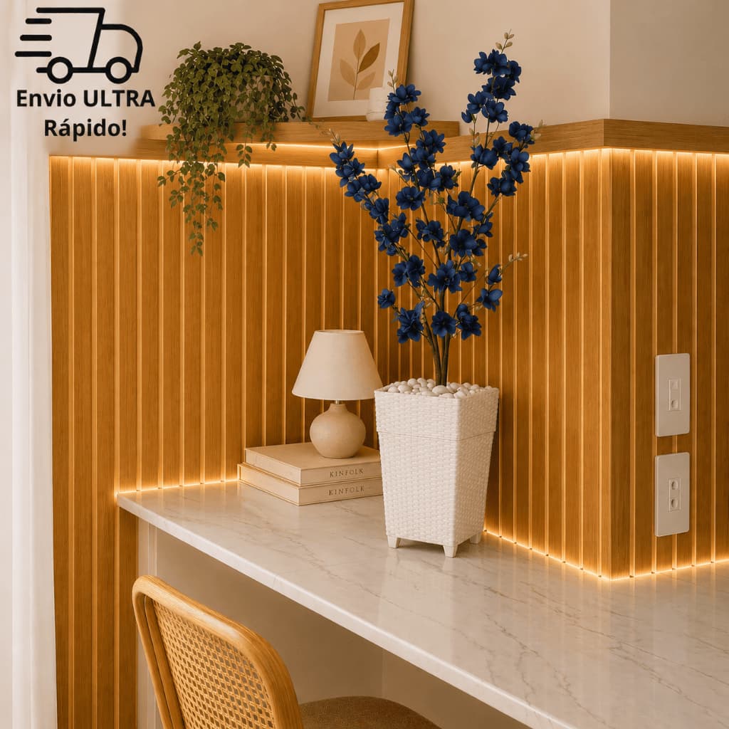 Kit Painel de Ripado Com Fita Dupla Face 45x11 - Envio Imediato!