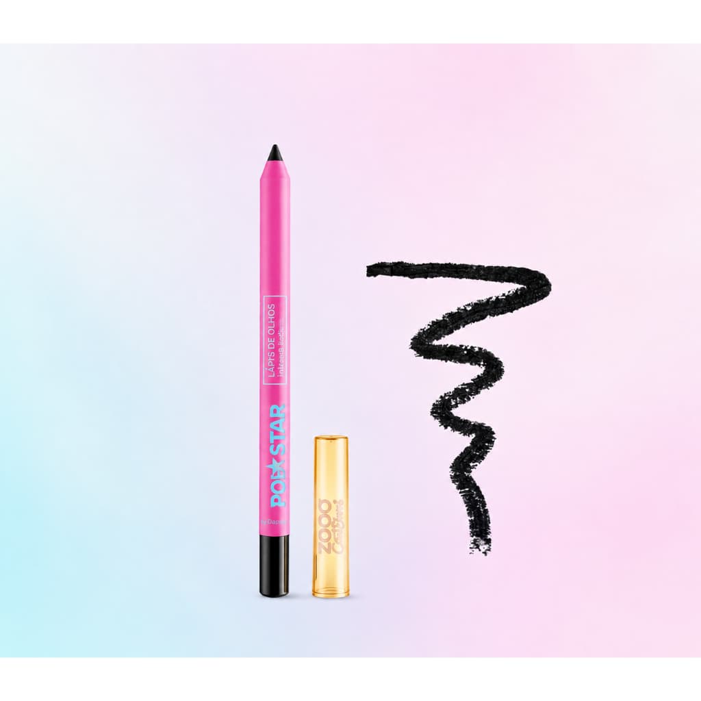 Lápis de Olhos Preto Ruby Rose Popstar Hot Blink Sunglasses Alta Pigmentação Traço Preciso Longa Duração