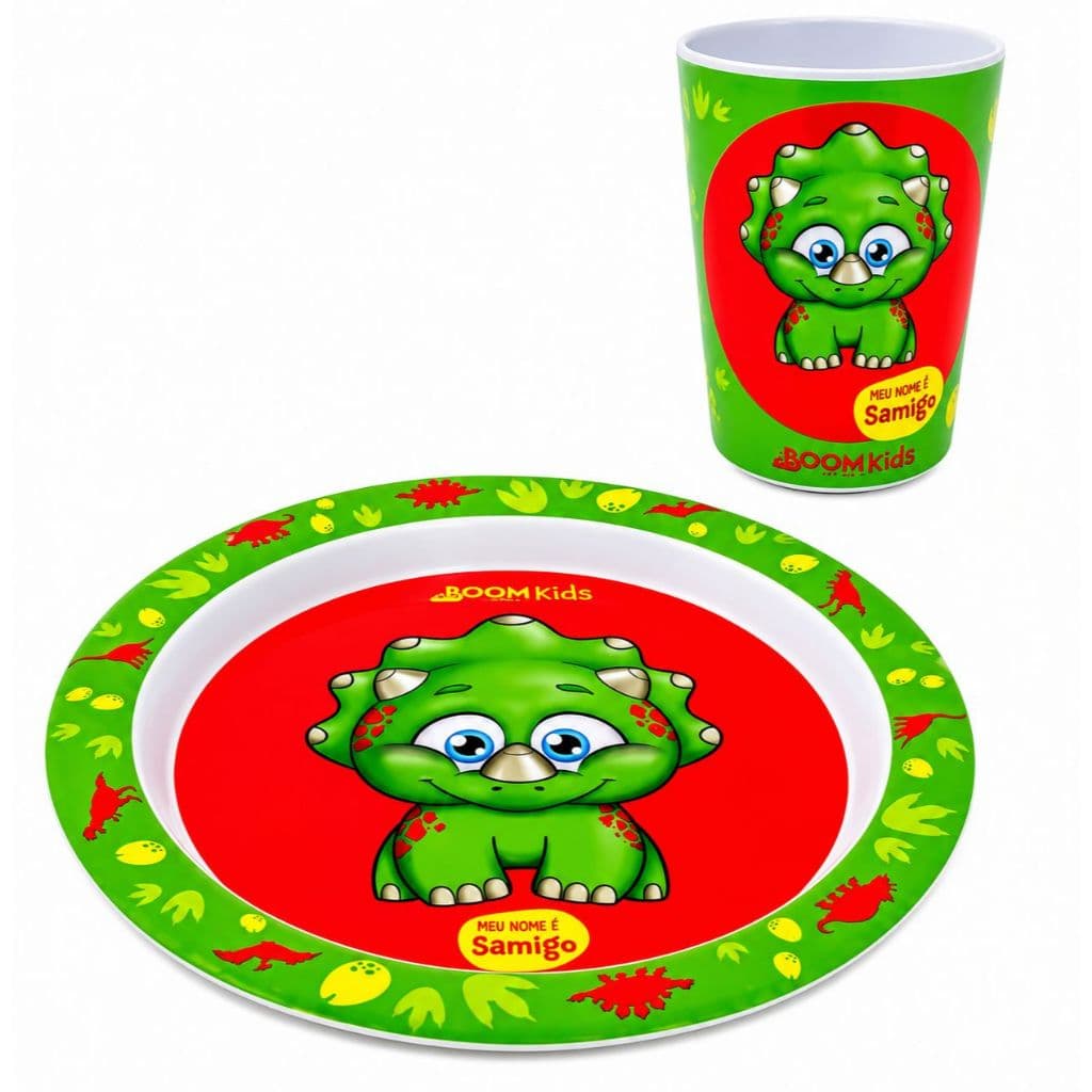 Kit Prato e Copo Infantil Menino ou Menina super resistentes