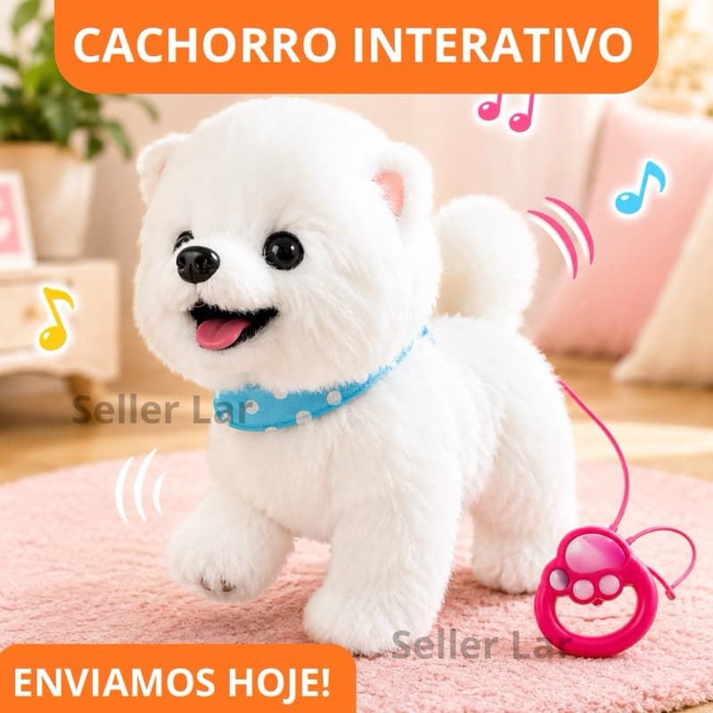 Brinquedo Cachorro Pet Interativo Com Som Movimento Fala Anda Lambe Repete ENVIO SORTIDO