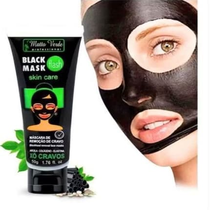 ￼Mascara Black Mask Removedora de cravo Matto Verde