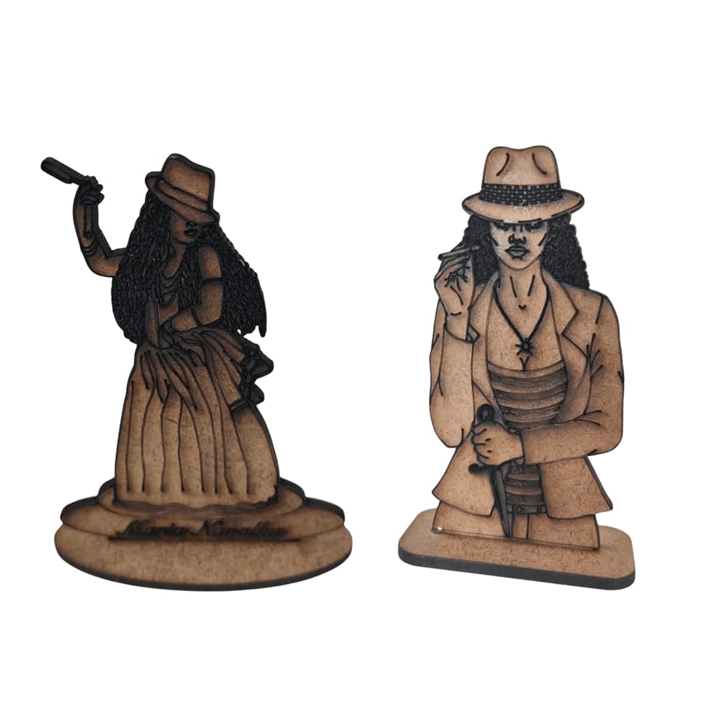 Totem Maria Navalha Umbanda Candomblé Kinbanda Quinbanda MDF Cru Detalhado Altar Malandragem