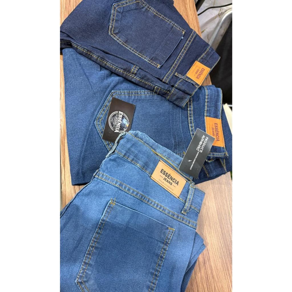 Calça Jeans Masculina Tradicional Essência Jeans Lavagem Escura (Azul Escuro)