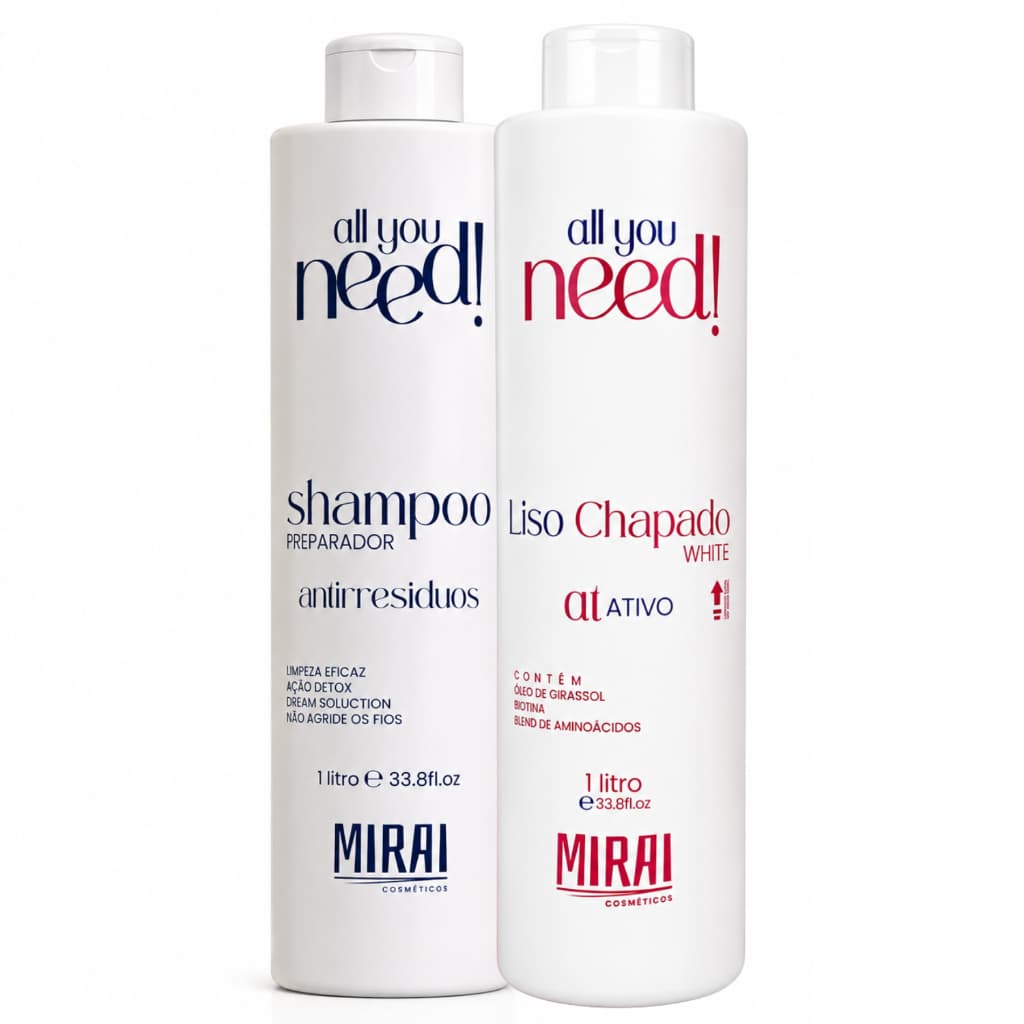 Liso Chapado White Kit Progressiva Orgânica 1L