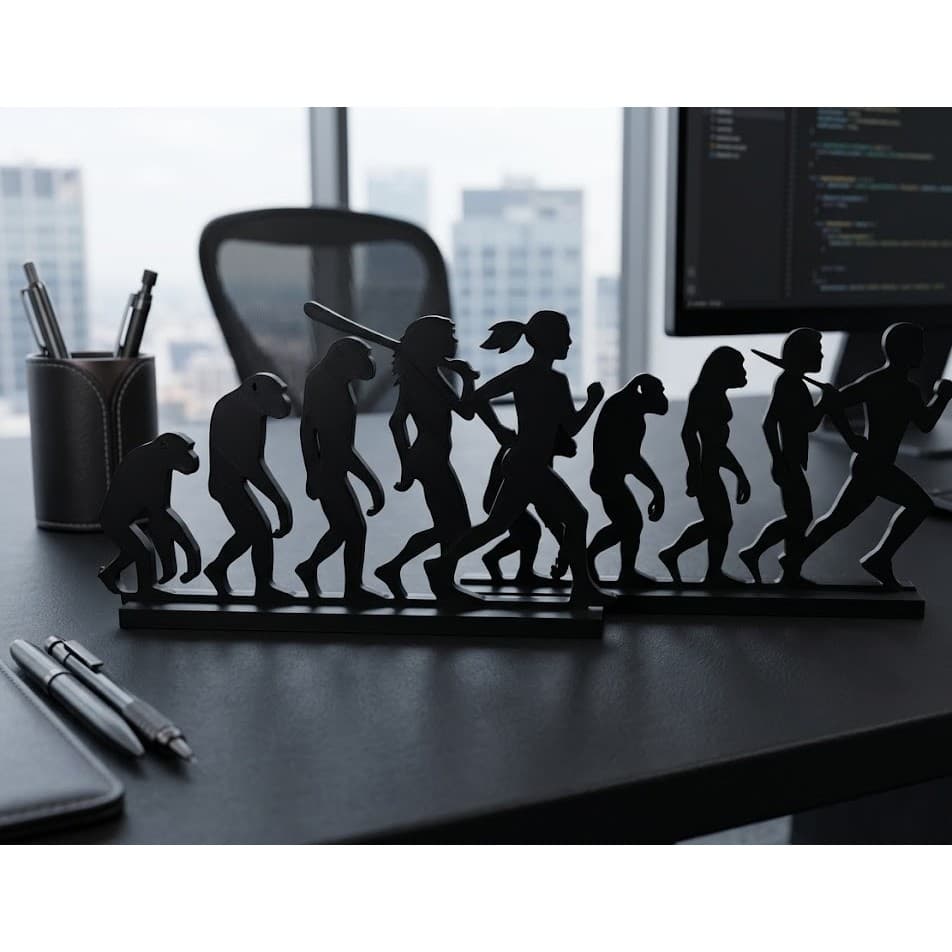 Esporte - Escultura evolução humana Running