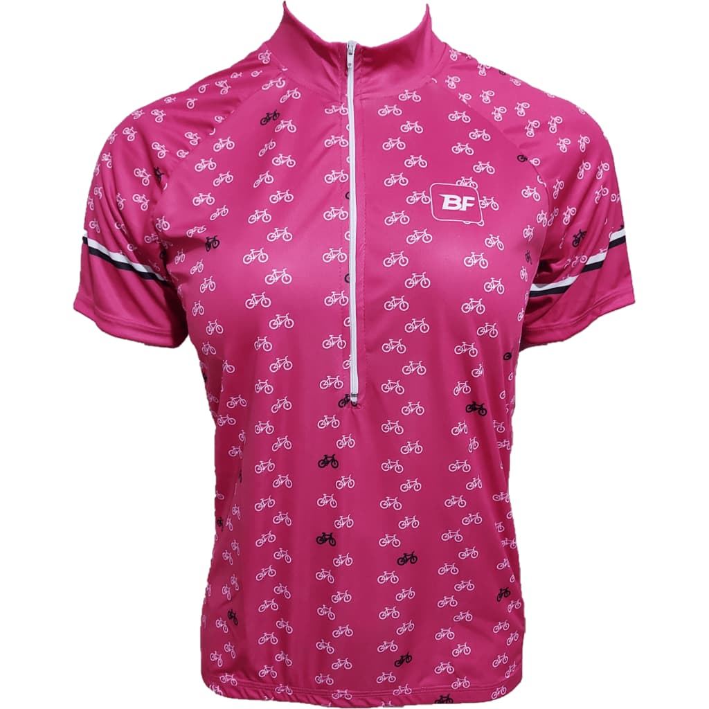 Camisa de Ciclismo Feminina Be Fast Classic Bike Rosa