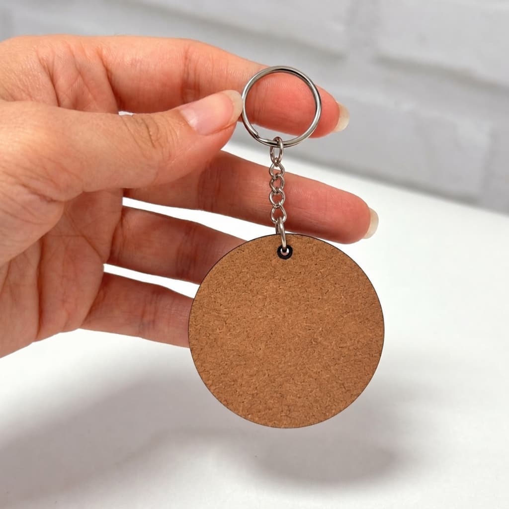 Kit Chaveiros Bolacha MDF Cru 5cm Redondo Lembrancinha para Personalizar Pintar Artesanato Tag Pingente Corte a Laser