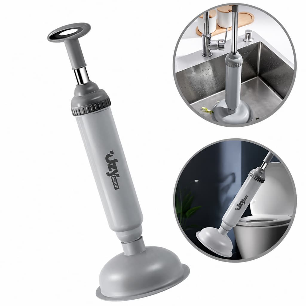 Desentupidor Manual Vaso Sanitário Pia Ralo Esgoto Alta Sucção Privada Bomba Pressão Grande