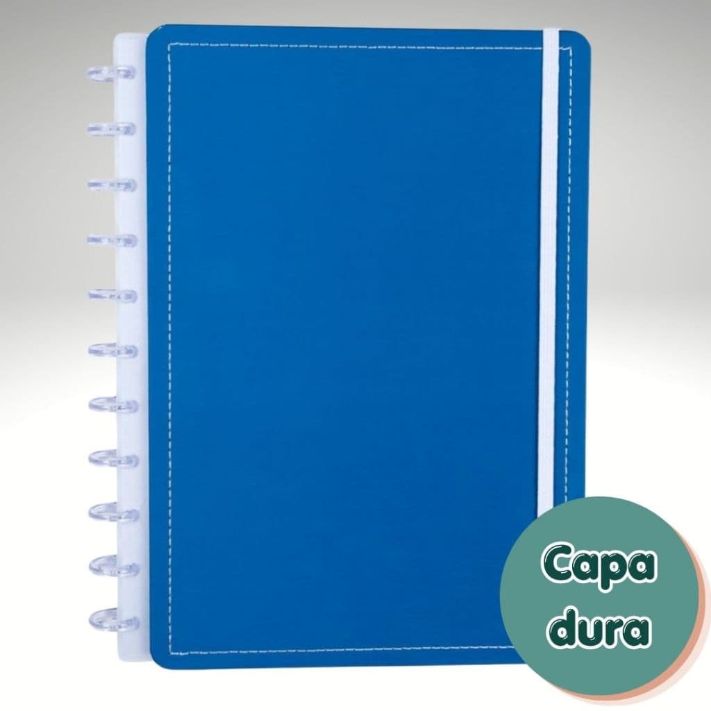 Caderno Inteligente Grande Disco Universitário Reposicionável Liso Disko Papelaria Planner Estudo📓