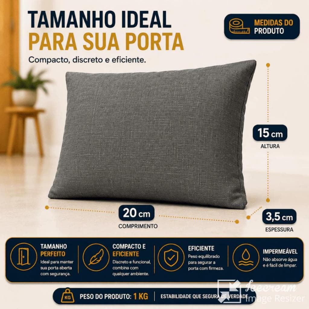 Peso de Porta Impermeavel Anti Vento Pedrisco Porta Sala Cozinha