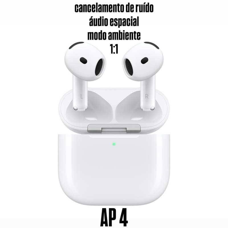 AP 4 PREMIUM - CanceIamento de Ruído + Áudio Espacial