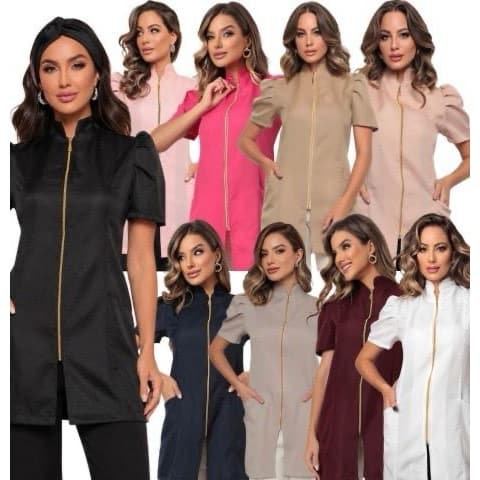 Jaleco Feminino Várias Cores  Mara + Turbante Gardenia Uniformes