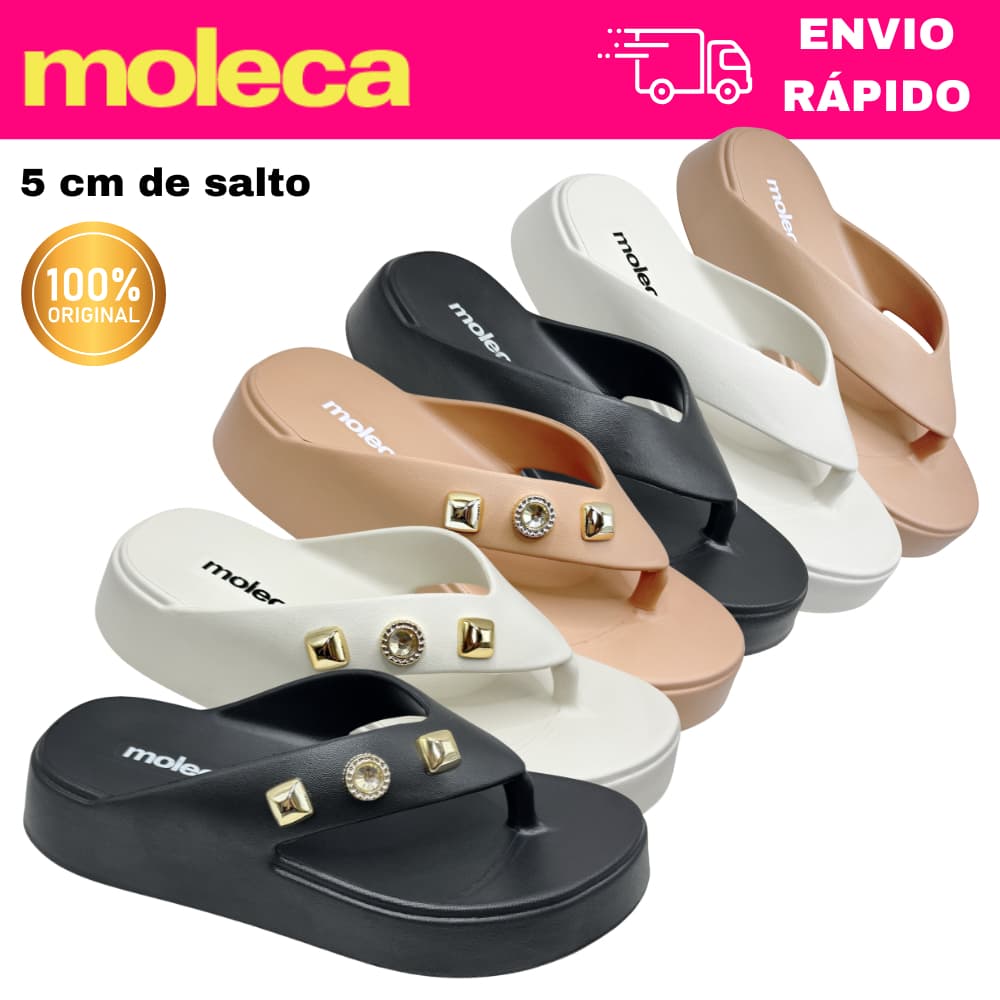 Tamanco Flatform Moleca 5579.100 Super Confortável com Design Casual e Leve