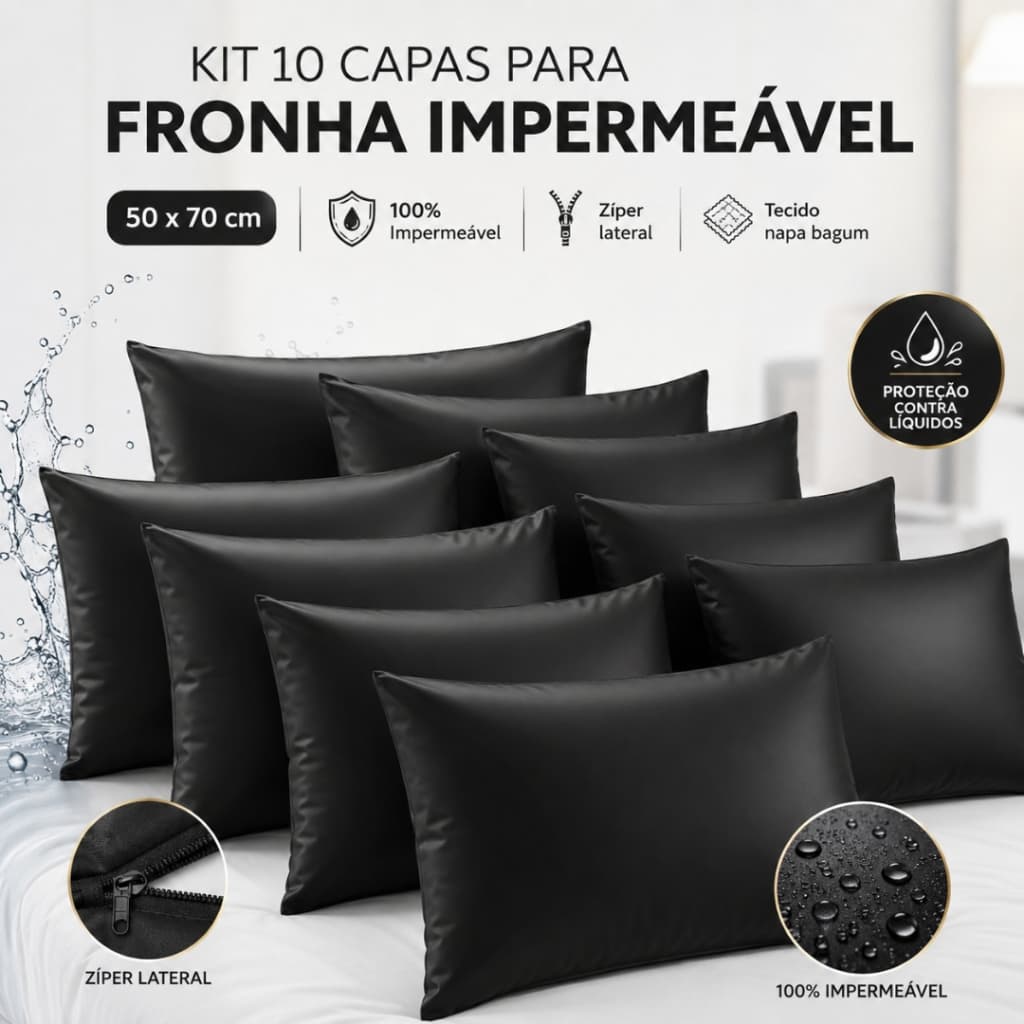 Capa Protetora Para Travesseiro 100% Impermeável Antiálergico Antiácaro Envio Imediato