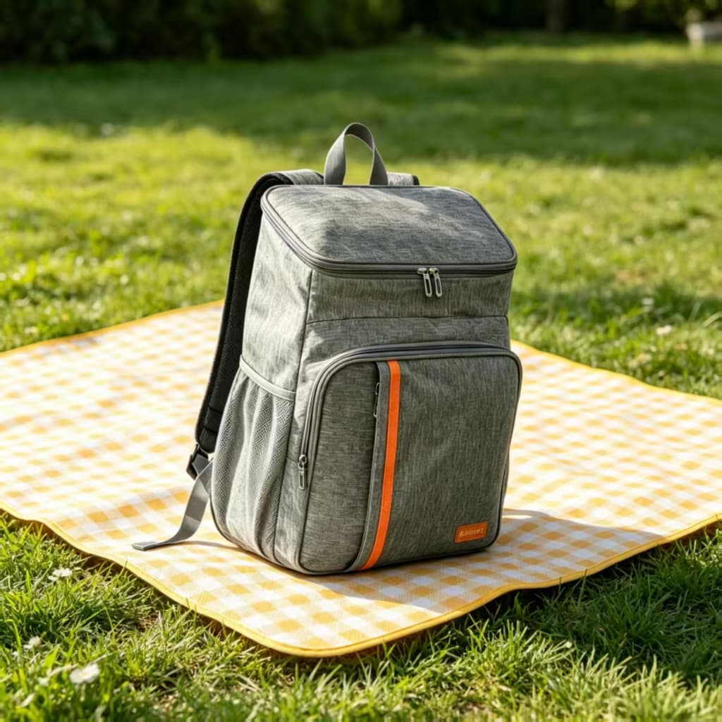 Mochila Térmica Grande Capacidade – Ideal para Piquenique, Praia e Camping | Isolamento Térmico, Porta-Bebidas Laterais