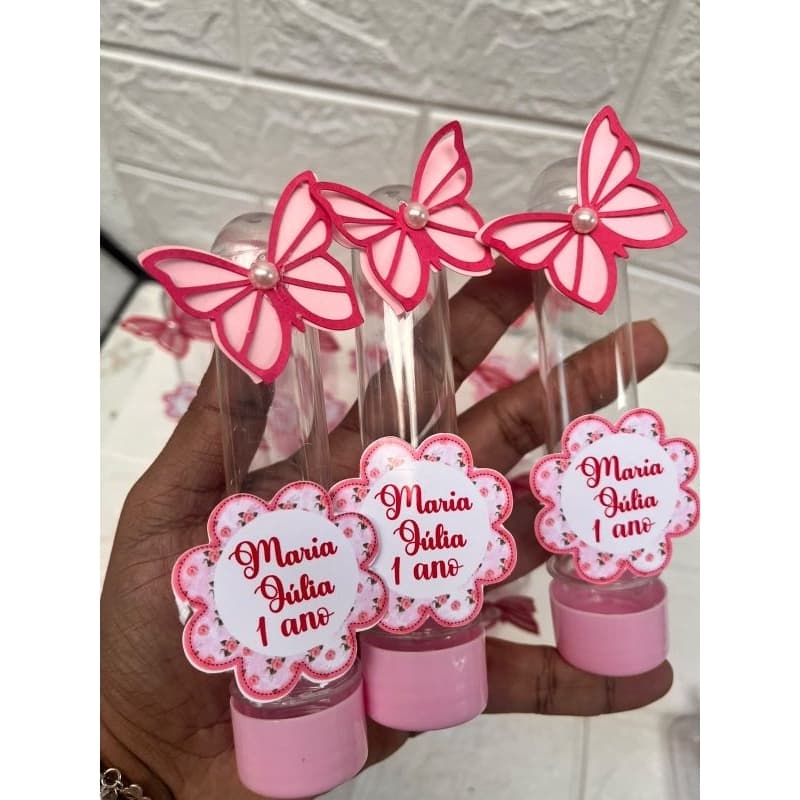 10 Tubetes Jardim Encantados Personalizados  de Luxo Festa Infantill