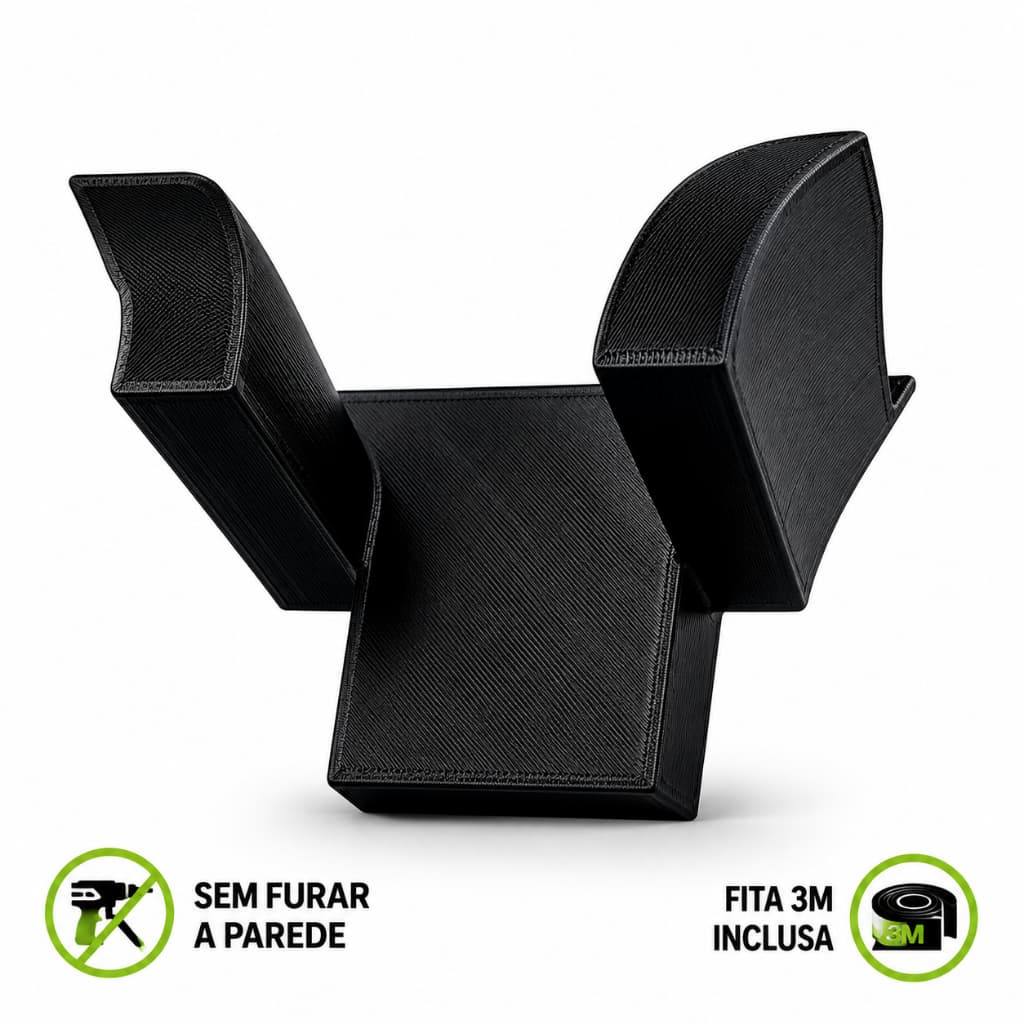 Suporte Raquete Pickleball de Parede Organizador fita 3M